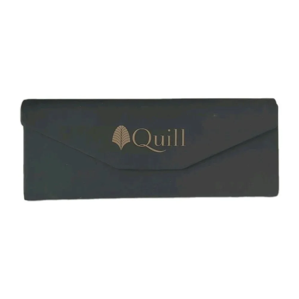Quill Eyewear Eyeglass / Sunglass Hard Case Magnetic  Closure Black